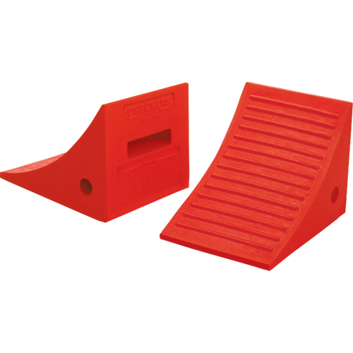 Cales-roue pour usage g&eacute;n&eacute;ral, Polyur&eacute;thane, Orange, 8" la x 11-1/4" p x 8-1/4" h Stor-it Systems