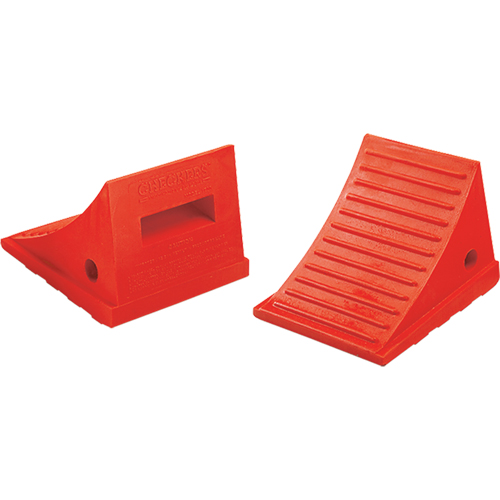 Cales-roue pour usage g&eacute;n&eacute;ral, Polyur&eacute;thane, Orange, 7-1/2" la x 8-1/2" p x 6-1/4" h Stor-it Systems