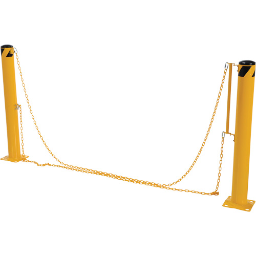 Syst&egrave;me de bornes de protection et chaînes pour quai, Acier, 42" h x 6-5/8" la, Jaune Stor-it Systems