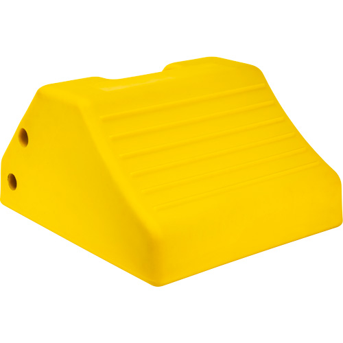 Heavy-Duty Wheel Chocks, Urethane, Yellow, 15-1/2" W x 17-7/10" D x 10" H Stor-it Systems