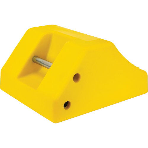 Heavy-Duty Wheel Chocks, Urethane, Yellow, 15-1/2" W x 17-7/10" D x 10" H Stor-it Systems