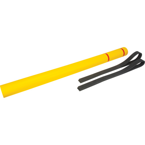 Polyethylene Bollard Cover, 4-1/2" Dia. x 64" L, Red/Yellow Stor-it Systems
