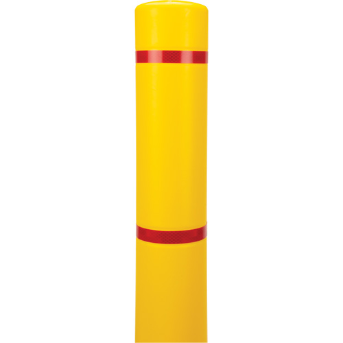 Polyethylene Bollard Cover, 4-1/2" Dia. x 64" L, Red/Yellow Stor-it Systems