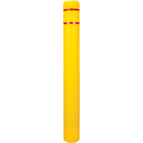 Capuchon en poly&eacute;thyl&egrave;ne pour borne de protection, 6-5/8" dia. x 60" l, Rouge/Jaune Stor-it Systems