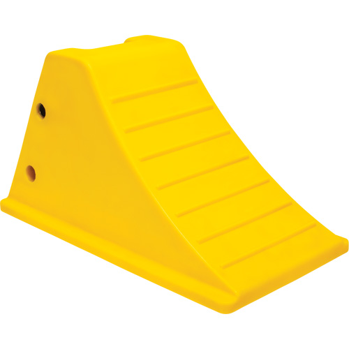 Cales de roue avec surface antid&eacute;rapante en aluminium, Polyur&eacute;thane, Jaune s&eacute;curit&eacute; OSHA, 11-1/4" la x 21" p x 12-1/4" h Stor-it Systems