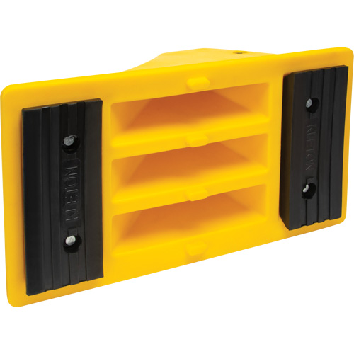 Wheel Chocks with Rubber Tread, Polyurethane, Yellow, 11-1/4" W x 21" D x 12-1/4" H Stor-it Systems