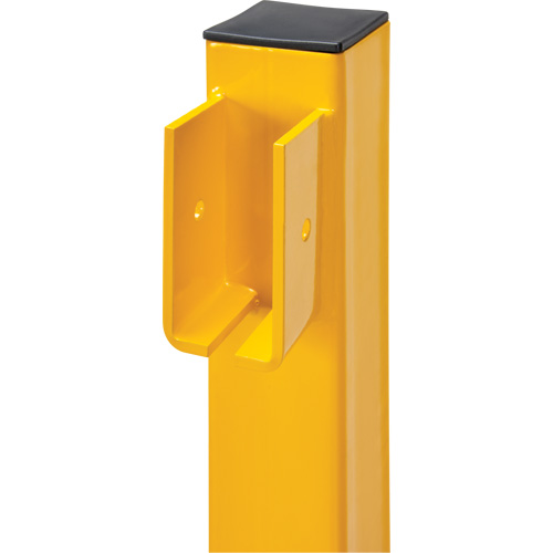 Poteau d'extr&eacute;mit&eacute; pour garde-corps l&eacute;gers, Acier, 42" h, Jaune s&eacute;curit&eacute; OSHA Stor-it Systems