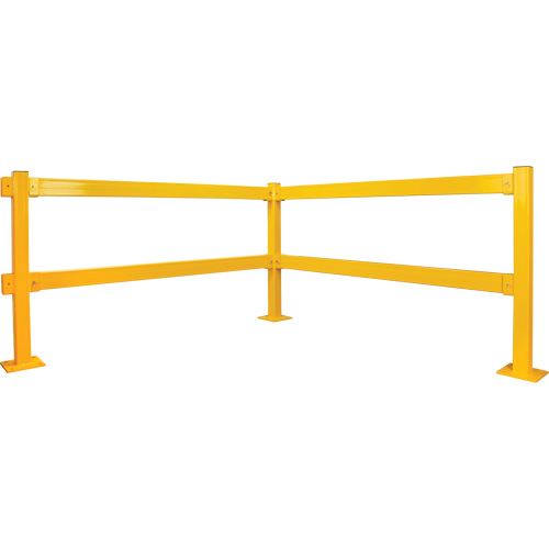 Lift-Out Guard Rail, Steel, 3' L x 4" H, Safety Yellow Stor-it Systems