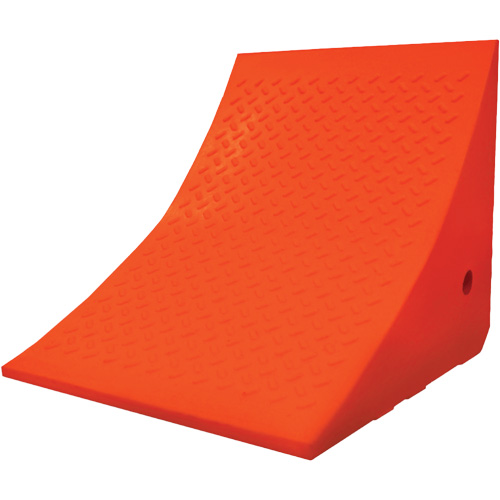 70 Ton Large Equipment Wheel Chock, Urethane, Orange Stor-it Systems