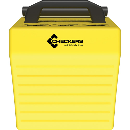 Checkers Safety Heavy-Duty Ultra Class Mining Wheel Chock, HDPE, Yellow, 14-1/2" W x 17-1/2" D x 16" H Stor-it Systems