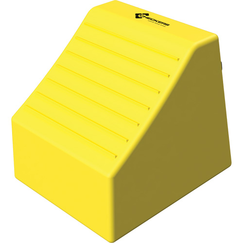 Checkers Safety Heavy-Duty Ultra Class Mining Wheel Chock without Bracket, HDPE, Yellow, 14-1/2" W x 17-1/2" D x 16" H Stor-it Systems
