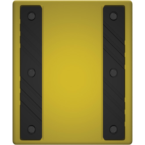 Checkers Safety Heavy-Duty Ultra Class Mining Wheel Chock without Bracket, HDPE, Yellow, 14-1/2" W x 17-1/2" D x 16" H Stor-it Systems