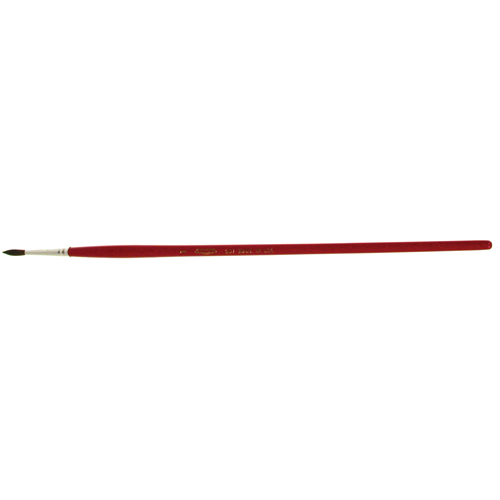 Pinceau de forme ronde pour marquage, Largeur de la brosse de 9/64", Soie de chameau, Manche &agrave; Bois Stor-it Systems