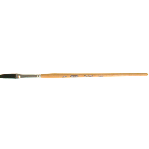 Pinceau une passe, Largeur de la brosse de 1/4", Soie de bœuf, Manche &agrave; Bois Stor-it Systems