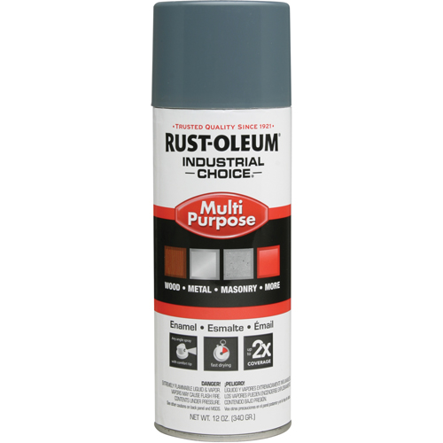 Peinture en a&eacute;rosol &agrave; usages multiples syst&egrave;me 1600 Industrial Choice, Gris machine, Brillant, 12 oz, Canette a&eacute;rosol Stor-it Systems
