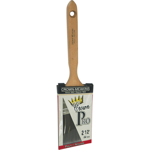 Pinceau angulaire Pro, Poly/nylon, Manche Bois, Largeur de 2-1/2" Stor-it Systems