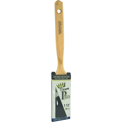 Crown Pro Straight Paint Brush, Bristle, Wood Handle, 1-1/2" Width Stor-it Systems