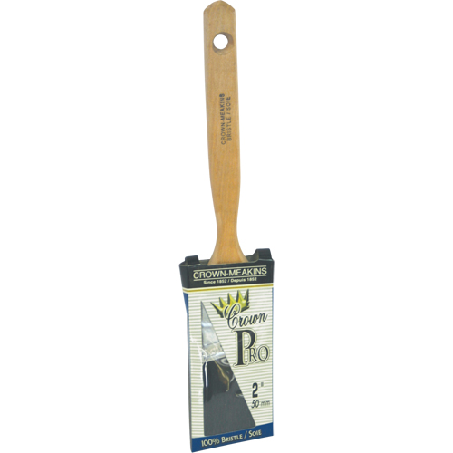 Pinceau &agrave; soies angulaires Crown Pro, Soies, Manche Bois, Largeur de 2" Stor-it Systems
