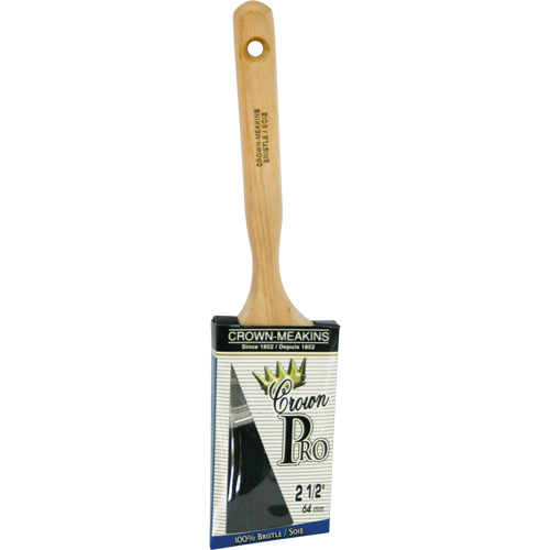 Crown Pro Straight Paint Brush, Bristle, Wood Handle, 2-1/2" Width Stor-it Systems