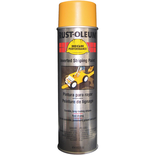 High Performance 2300 System Inverted Striping Spray Paint, Yellow, 18 oz., Aerosol Can Stor-it Systems