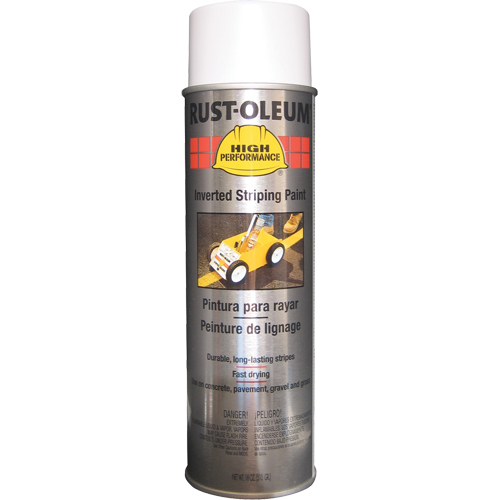 Peinture de traçage en a&eacute;rosol syst&egrave;me 2300 haute performance applicable en position invers&eacute;e, Blanc, 18 oz, Canette a&eacute;rosol Stor-it Systems