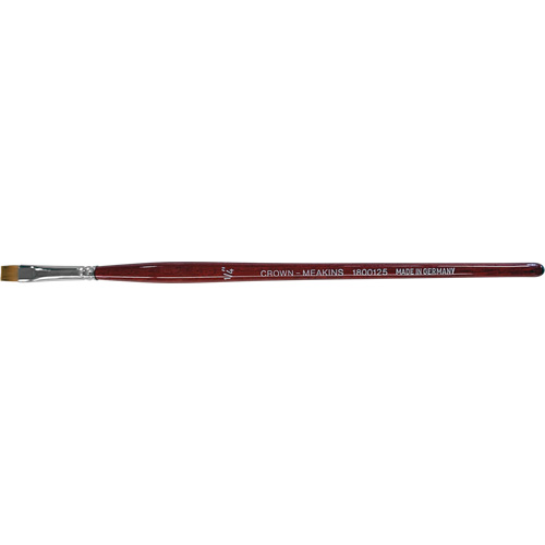 Pinceau plat pour artiste, Largeur de la brosse de 1/4", Synth&eacute;tique, Manche &agrave; Bois Stor-it Systems