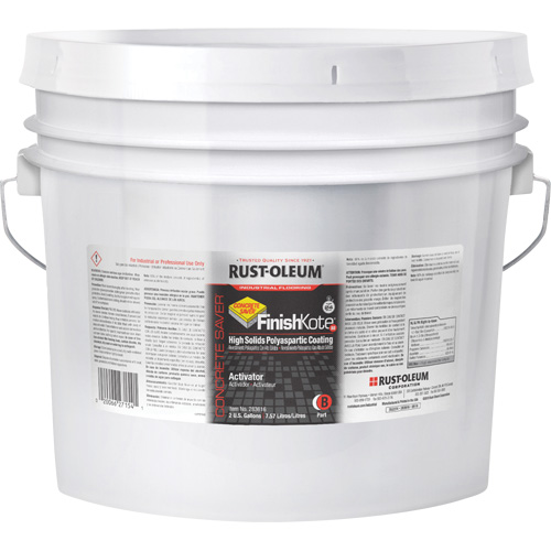 Concrete Saver&reg; FinishKote 80 High Solids Polyaspartic Floor Coating Part B, Pail, Clear/Tint Base Stor-it Systems