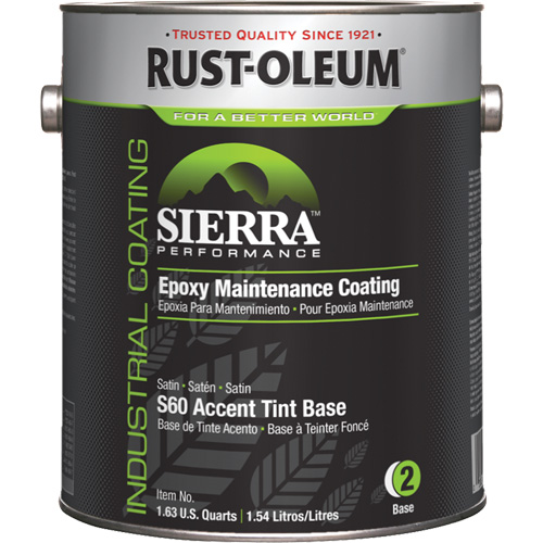 Sierra Performance S60 Water-Based Epoxy Maintenance Coating Accent Base, Gallon, Tint Base Stor-it Systems