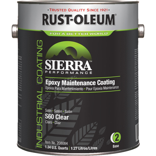 Sierra S60 Water-Based Epoxy Maintenance Coating Part 2 Base, Gallon, Clear Stor-it Systems