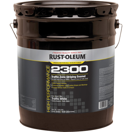 Peinture pour traçage de ligne invers&eacute;e Syst&egrave;me 2300 &agrave; haut rendement, Blanc, 5 gal., Seau Stor-it Systems