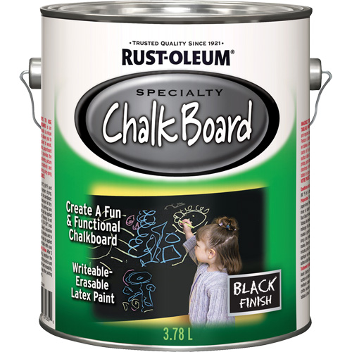 Specialty Chalk Board Paint, 3.78 L, Gallon, Black Stor-it Systems