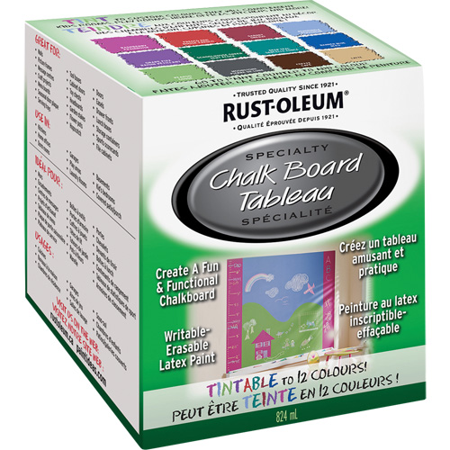 Specialty Chalk Board Paint, 824 ml, Kit, Tint Base Stor-it Systems