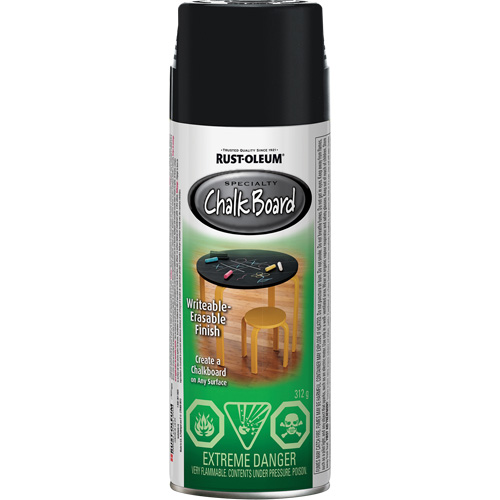 Specialty Chalk Board Paint, Aerosol Can, Black Stor-it Systems
