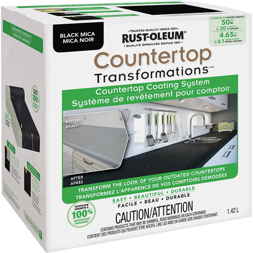 Syst&egrave;me de rev&ecirc;tement au mica pour comptoir Countertop Transformations, 1,42 L, Trousse, Mica noir Stor-it Systems