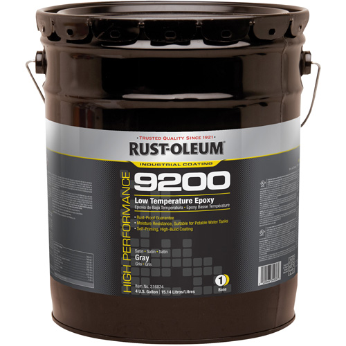 Composant de base &eacute;poxydique &agrave; basse temp&eacute;rature du syst&egrave;me 9200, Gris, 4 gal., Seau Stor-it Systems