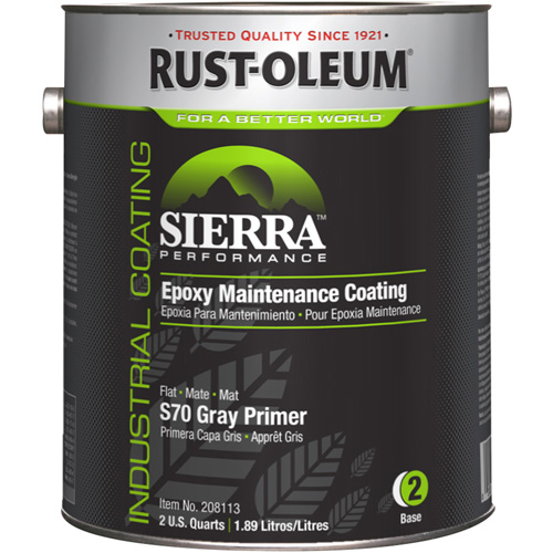 Appr&ecirc;t acrylique &eacute;poxydique &agrave; base d'eau Sierra Performance S70/S71, Gallon, Gris Stor-it Systems