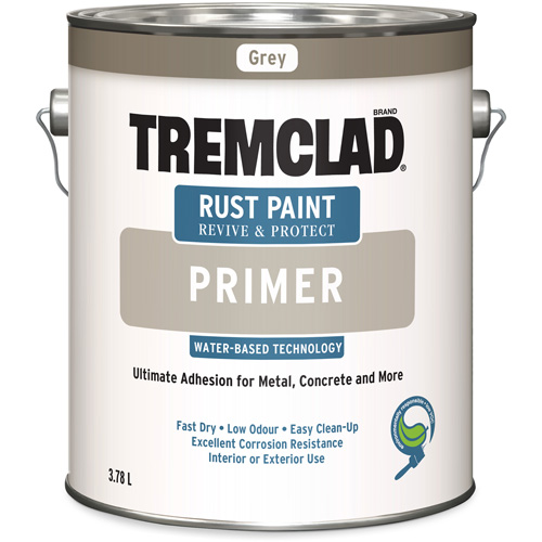 Appr&ecirc;t antirouille &agrave; base d'eau Tremclad, 3,78 L, Gallon, Gris Stor-it Systems