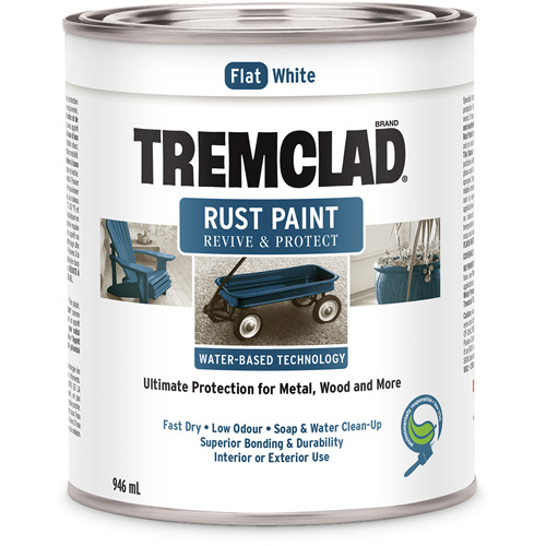 Peinture antirouille &agrave; base d'eau Tremclad, 946 ml, Canette, Blanc Stor-it Systems