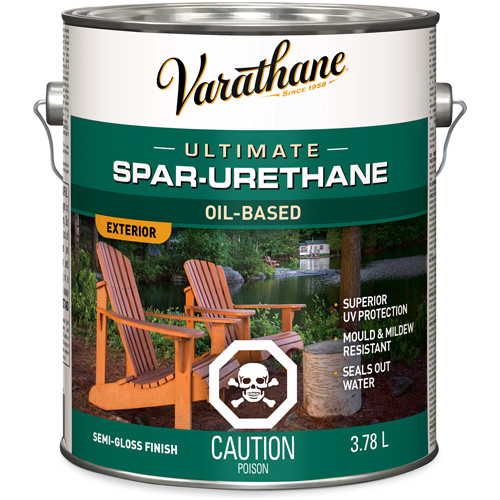 Fini diamant pour bois Varathane ext&eacute;rieur, 3,78 L, Transparent, Semi-brillant Stor-it Systems