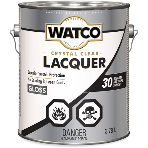 Watco&reg; Lacquer Wood Finish, 3.78 L, Clear, Gloss Stor-it Systems