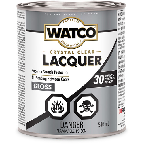 Laque pour bois Watco, 946 ml, Transparent, Brillant Stor-it Systems
