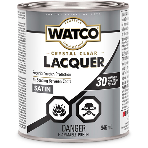 Laque pour bois Watco, 946 ml, Transparent, Satin Stor-it Systems