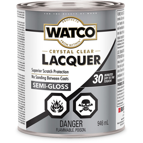 Watco&reg; Lacquer Wood Finish, 946 ml, Clear, Semi-Gloss Stor-it Systems