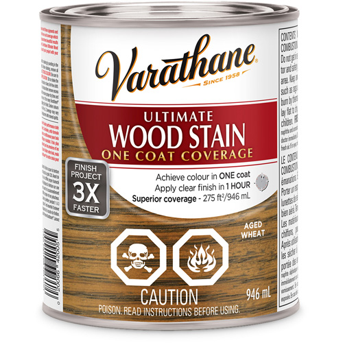 Varathane&reg; Ultimate Wood Stain, 946 ml, Aged Wheat Stor-it Systems