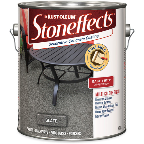 Stoneffects Decorative Concrete Coating, 3.4 L, Solvent-Based, Textured, Grey Stor-it Systems