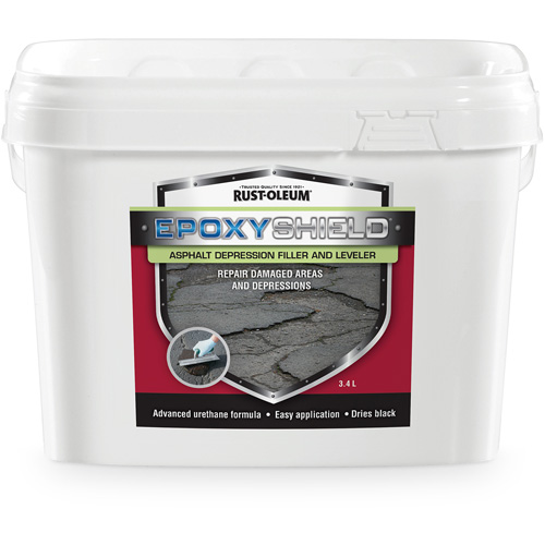 Mat&eacute;riau de remplissage de d&eacute;pression et de nivellement pour asphalte EpoxyShield, Seau, Noir Stor-it Systems