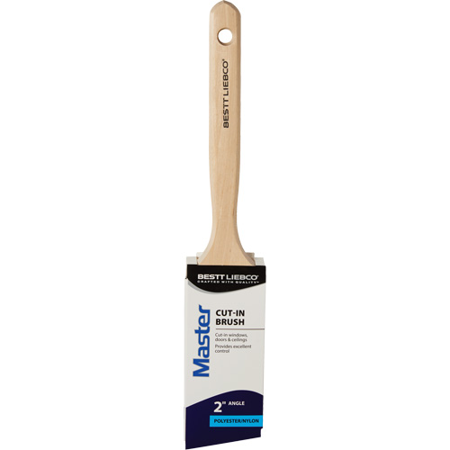 Brosse coup&eacute;e Master, Poly/nylon, Manche Bois, Largeur de 2" Stor-it Systems