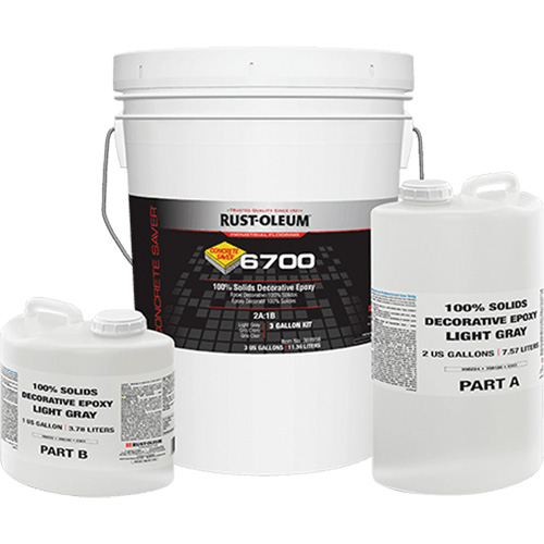 &eacute;poxy d&eacute;coratif 100 % de solides 6700, 3 gal., &eacute;poxy, Tr&egrave;s brillant, Gris Stor-it Systems