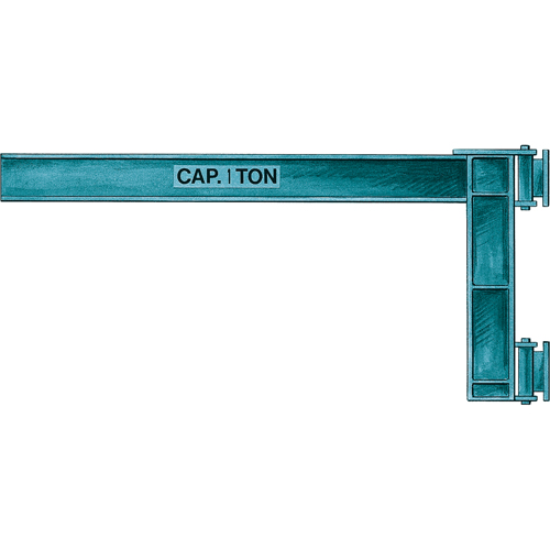 Wall Jibs, I Beam, 4-5/8" Flange Width, 2000 lbs. (1 tons) Capacity Stor-it Systems