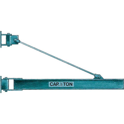 Wall Jibs, H Beam, 5-1/4" Flange Width, 1000 lbs. (0.5 tons) Capacity Stor-it Systems